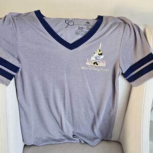 Womens Disney 50th Anniversary Minnie Mouse Soccer Shirt. Size S.